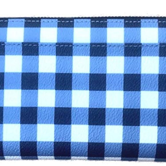 Kate Spade Blue and White Checkered Wallet - Picture 3 of 8